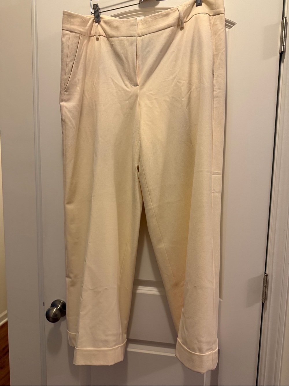 Lane Bryant Light Cream Straight Leg Trousers